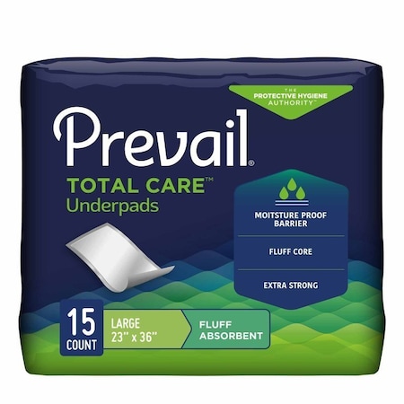 Prevail Total Care Disposable Underpad 23 X 36 Inch Fluff Light Absorbency, 120PK UP-120/1